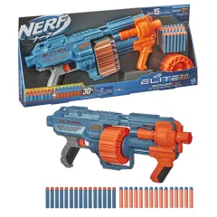  Nerf Elite 2.0 Echo CS-10 Blaster – 24 Official Nerf Darts,  10-Dart Clip, Removable Stock and Barrel Extension, 4 Tactical Rails,  Multicolor, 6.67 x 68.58 x 31.75 cm : Video Games