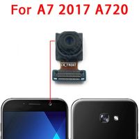 กล้องด้านหน้าด้านหลังสำหรับถ่ายเซลฟี่ด้านหน้า A720 Samsung Galaxy A7โมดูลกล้องอะไหล่ชิ้นงอสำหรับเปลี่ยน