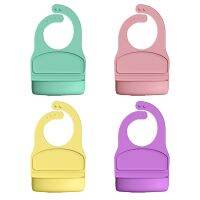 【CC】 Toddlers Bibs Newborn Feeding Soft Silicone Aprons Adjustable