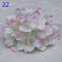 50pcs Artificial Hydrangea Head Silk Flower Heads Wedding Path Flowers Ball Home Ho Decor DIY Flower Wall Accessories KB05