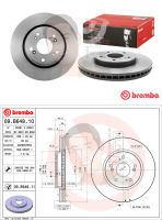 09 B648 11 จานเบรค ล้อ F (ยี่ห้อ BREMBO) รุ่น UV HONDA CR-V (III) 2.0 2.4 ปี 2007-&amp;gt; / HONDA CR-V (IV) 2.0 2.4 ปี2011-&amp;gt;