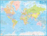 แผนที่โลก The World Political Map (แผ่นโปสเตอร์เคลือบ) ขนาด 75x100 cm