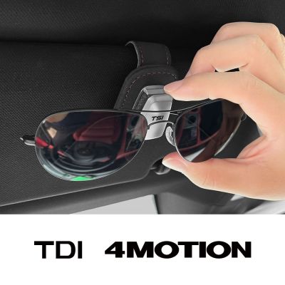 ♀ Sun Visor Glasses Card Holder Clip Case For VW Volkswagen TSI TDI 4Motion Jetta Tiguan Touareg Beetle Arteon Car Accessories