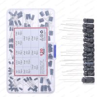 120pcs 12Value Electrolytic Capacitors Assortment Kit Box 1uf 2.2uF 3.3uF 4.7uF 10uF 22uF 33uF 47uF 100uF 220uF 330uF 470uF