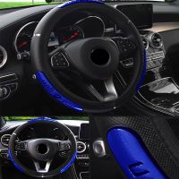 Pu Leather Car Steering Wheel Cover Anti-Slip 38CM for Renault Megane 2 3 Clio 4 Duster Peugeot 3008 5008 103 107 108 Subaru Steering Wheels Accessori