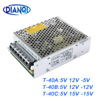 1Pc DIANQI 12V Triple Output Switching Power Supply 40W 5V , 15V ,-15V Power Suply T-40 24V Ac Dc Converter คุณภาพดี