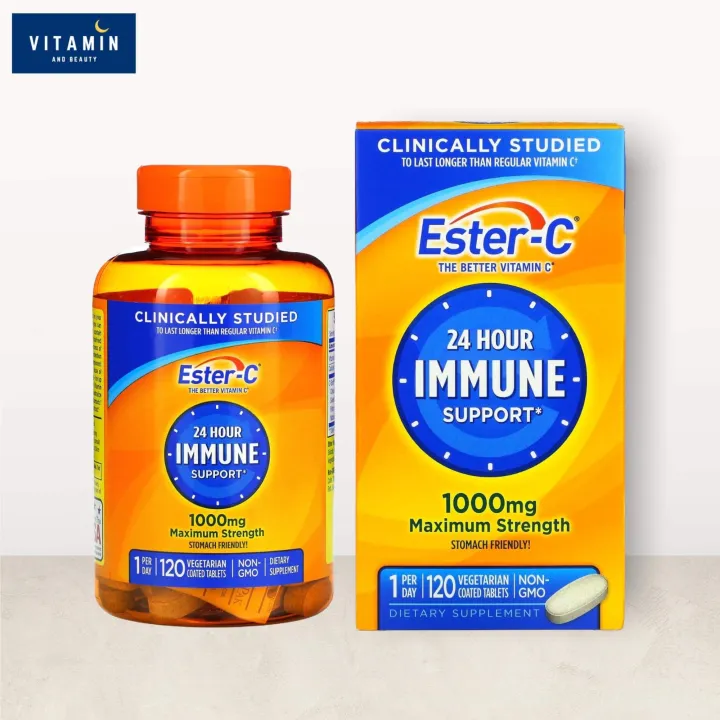 พร้อมส่ง Nature's Bounty, EsterC, 24 Hour Immune support, 1000 mg, 120
