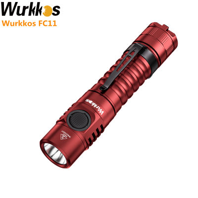 Wurkkos FC11 Tactical Flashlight 18650 LED 1300lm LH351D Mini Pocket Light USB-C Rechargeable Magnetic Tai 90CRI Camping Lamps