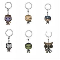 hgjmgkkk Marvel Avengers 4 Peripheral Hand Office Captain America Hulk Raccoon Key Chain