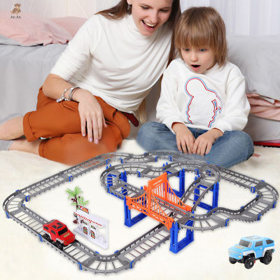 ติดตามการแข่งขันรถไฟใช้แบตเตอรี่ ANA ชุดสร้างทางรถไฟสำหรับเด็กชายเด็กหญิงเด็ก