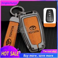 【 ร้อนแรง 】【Available】Toyota Corolla Altis Corolla Cross Camry RAV 4 Zinc Alloy Leather Clear TPU Anti Scratch Remote Key Cover Case With Keychain