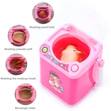 Makeup Washing Machine, Simulation Mini Makeup Brush Cleaner Electric Make  up Sponge Puff Cleaner Device Automatic Cosmetic Tool Children Toy Gift for