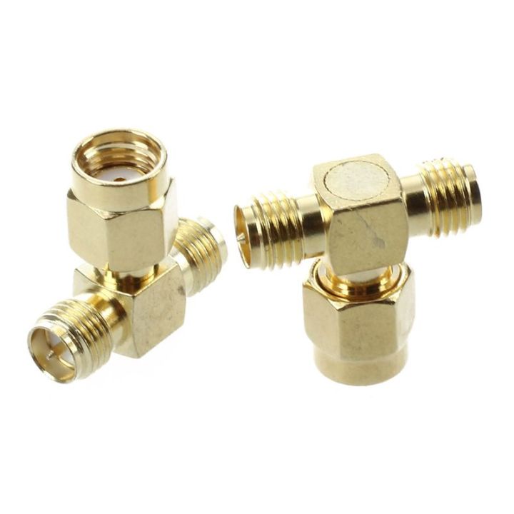 2-pcs-rp-sma-male-to-two-rp-sma-female-triple-t-rf-adapter-connector-3-way-splitter