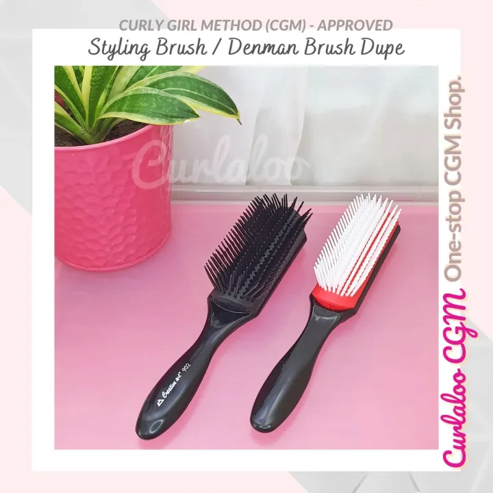 Curlaloo CGM 9 Rows Styling Brush for Curly Hair Denman Brush Dupe