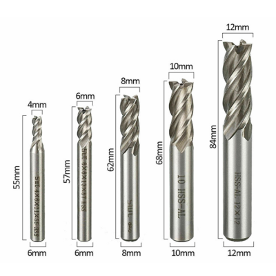 ดอกสว่านก้านตรงCNC,ชุดตะไบตัดแกะสลักดอกเอ็นมิล4ร่องขนาด4/6/8/10/12มม. ทำจากเหล็กกล้าความเร็วสูง5ชิ้น/ชุด-สถานการณ์จำลอง