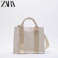 COD DSFGERERERER ZARA handbags 2021 new mini printed canvas portable shopping bag shoulder messenger bag simple tote bag trendy