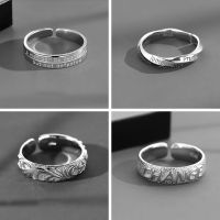 925 Silver Rings for Man Fashion Trend Open Resizable Tengman Letter Minimalist Male Jewelry Hip Hop Rings Accessories