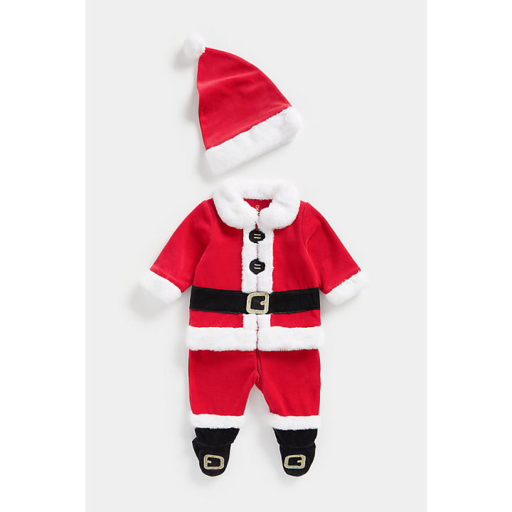 ชุดแฟนซีเด็ก-mothercare-festive-santa-all-in-one-and-hat-set-cd374