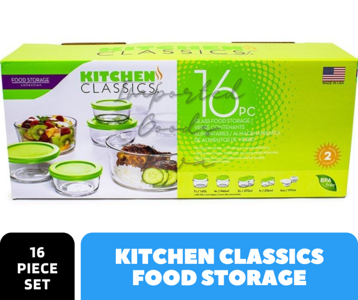 Kitchen Classics Food Storage Collection Glass Food Storage 16pcs Lazada PH