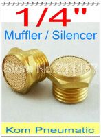 100x Free Shipping Pneumatic 1/4" Inch Brass Exhaust Silencer Muffler , Air Valve Cylinder Noise Filter Reducer BSLM-02