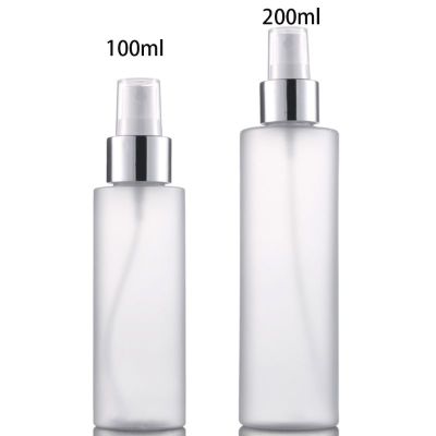 【CW】 Frosted Perfume Aluminum Atomizer 100/200ml Refillable Plastic Spray Bottle