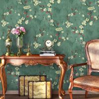 ✗❁☾ 1M Vintage Floral Peel and Stick Wallpaper Waterproof Self Adhesive Wall Sticker Removable Contact Paper Bedroom Home Decor