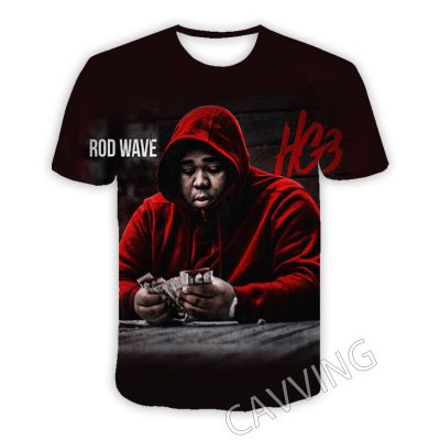 Hot Rapper Rod Wave 3D พิมพ์เสื้อยืดลำลอง Hip Hop Tee เสื้อ Harajuku สไตล์ Tops เสื้อผ้าแฟชั่นสำหรับผู้หญิง/ผู้ชาย T02