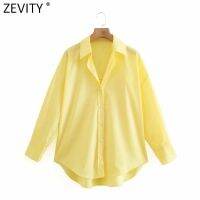 Zevity ใหม่ผู้หญิงเพียงแค่ลูกอมสีสบายๆบาง poplin เสื้อสำนักงานสุภาพสตรีแขนยาวเสื้อ R oupas เก๋ C hemise ท็อปส์ LS9405....