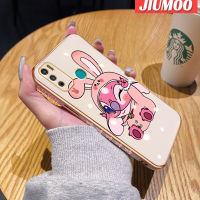 เคส JIUMOO สำหรับ Infinix เคสเคสมือถือซิลิโคนสีชมพูลายการ์ตูนน่ารักขอบสี่เหลี่ยมนิ่มกันกระแทกเคสกันกระแทกกล้องฝาปิดเลนส์เต็ม