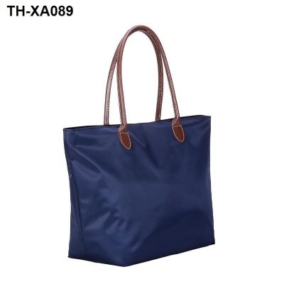 ∈☢✺ Oxford cloth high-capacity contracted commuter pack waterproof womens shoulder bag portable dumplings nylon big