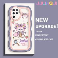 Jjlingji เคสสำหรับ OPPO A94 4G F19 Pro Reno 5F Reno 5 Lite Reno 5K Find X3 Lite เคสนิ่มลายคลื่นกระรอกสีชมพูเคสโทรศัพท์แบบขอบซิลิโคนน้ำเคสคลุมทั้งหมดตัวปกป้องกล้องถ่ายรูปเลนส์ฝาหลังเคสนิ่มเคส