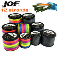 Jof Pesca สายเบ็ดตกปลา แบบ PE 12 แกน 25-120 Lb 100, 300, 500 ม.