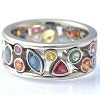 【YF】☾✺☜  Delysia King Pattern Hollowing Rings Exquisite Colorful