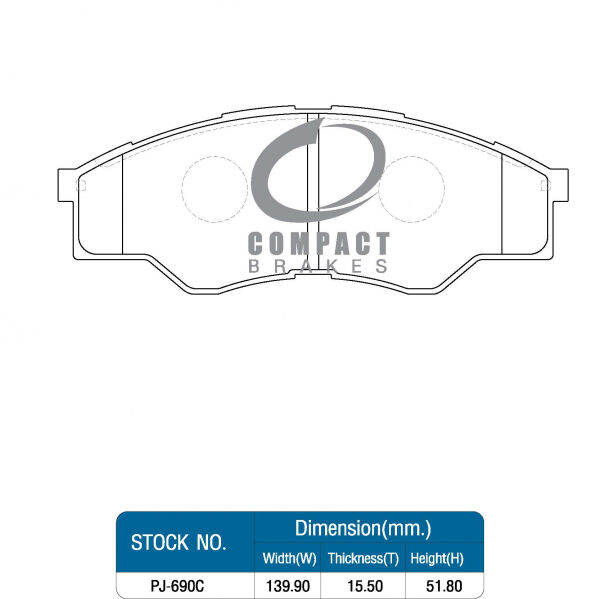 compact-ผ้าเบรกหน้า-ผ้าเบรคหน้า-toyota-hilux-vigo-2-5-3-0-2wd-ปี-2004-2008-innova-ปี-2006-2015-โตโยต้า-ไฮลักซ์-วีโก้-ตัวเตี้ย-อินโนวา-dcc-690-zofast-autopart