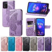 สำหรับ OPPO K1 K9 K9 Pro K9x K9s K10x K10 K10 Pro R15เคสกระเป๋าเงินฝาปิดแบบแม่เหล็กหนังกระเป๋าเก็บบัตรฝาครอบโทรศัพท์กับสายคาดที่คล้องผีเสื้อ