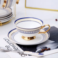 Hot Sale 220ML Creative Ceramic Coffee Cup Saucer Hand Painted Porcelain Tea Cup Spoon Classic Mugs Coffee Cup Set Drink Gift