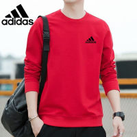 Adidasॣ อาดิดาส เสื้อคลุมสวมศีรษะเสื้อกันหนาวผู้ชายขนาดใหญ่เสื้อแบบหลวมนักเรียนเสื้อเชิ้ตแขนยาวเกาหลีเสื้อยืดเสื้อผู้ชายเสื้อ