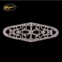 16 * 6.1cm Crystal AB4 Colors Rhombic Diners Decal Bridal Wedding Dress Belt Silver Base Crystal Shiny Rhinestone