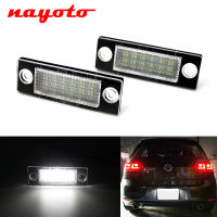 2pcs LED Number License Plate Light 3B 3B 3BA for VW Passat B5.5 B6 Caddy Golf Transporter T5 T6 Touran