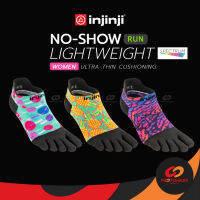 INJINJI NO SHOW LIGHTWEIGHT SPECTRUM (WOMEN) ถุงเท้า 5 นิ้ว ถุงเท้าวิ่งกันการเสียดสีของนิ้วเท้า แบบบาง ใต้ข้อ size XS/S , 35-40EU , 21.5-25cm.