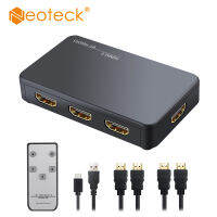 Neoteck 4K HDMI เข้ากันได้กับ Switch Splitter 3 In 1 Out Switcher รองรับ 60HZ 3D HD1080P พร้อมรีโมทคอนล IR สำหรับ X PS4