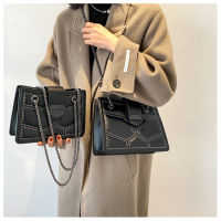 Luxury Flap Bag Women Chains Shoulder Handbag PU Leather Chic Female Messenger Bags Crossbody Handbags and Purse Black  New