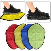 Waterproof Handsfree Automatic Step Sock Shoe Cover Reusable Shoes Covers Carpet Protectors Shoe Dust Covers Rain Boots