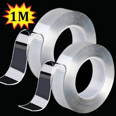 1M Nano Double Sided Tape Transparent Adhesive Tape Heavy Duty Strips Strong Sticky Home Improvement Waterproof Mounting Tape Adhesives Tape