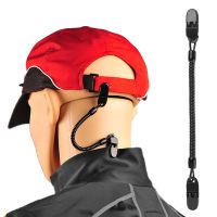 ○❍ 5Pcs Outdoor Sports Hat Clips Retractable Windproof Cap Retainer Hats Safety Leash Coiled Cord Keeper Holder for Golfing Fishing