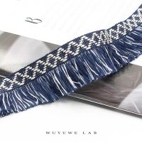 【YF】✷☈✹  2m Bicolor blue Webbing Tassel Fringe Trim Clothing Curtains Accessories Tassels 3cm