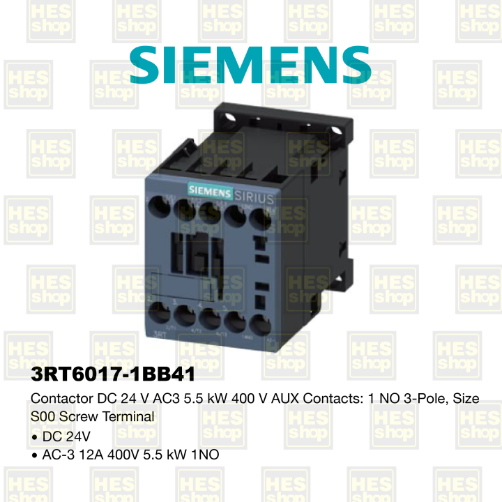 Eaton 290073 Power Schuetz, 3 Poles + 1 No, 7.5 KW/400 V/AC3, DC
