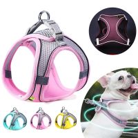 【YF】 Breathable Dog Harness Vest Reflective Pet Collar Adjustable Cat Kitten Small Dogs Chest Strap Neck XXS XS S M L Stuff