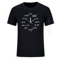 TShirt Math Clock Print Funny Men O Neck T Shirt Cotton Male Tshirt Cool Summer T-Shirt Mens Tee Shirt XS-4XL-5XL-6XL
