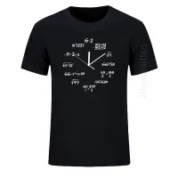 Tshirt Math Clock Print Funny Men T Shirt Cotton Male Tshirt Cool Tshirt Mens Tee Shirt